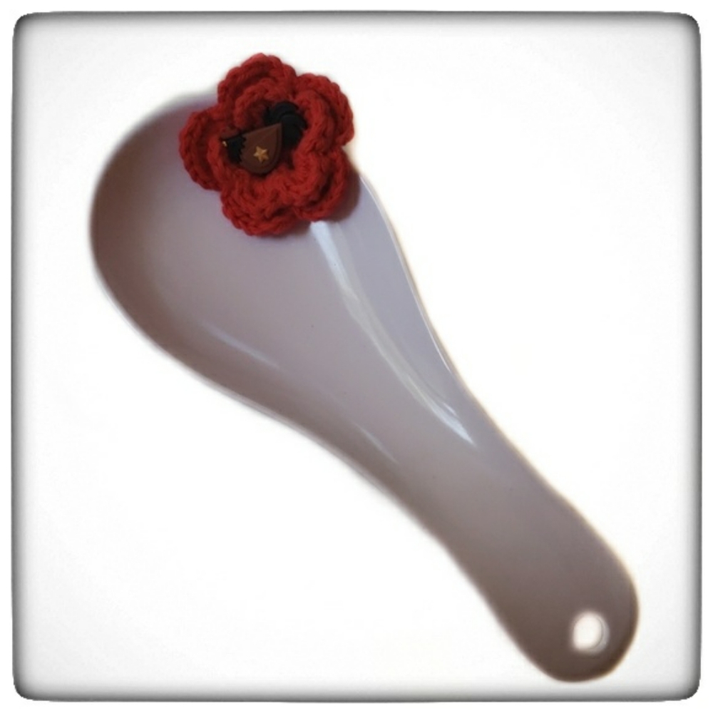 Rooster Plastic Stove Oven Spoon Set-Handmade